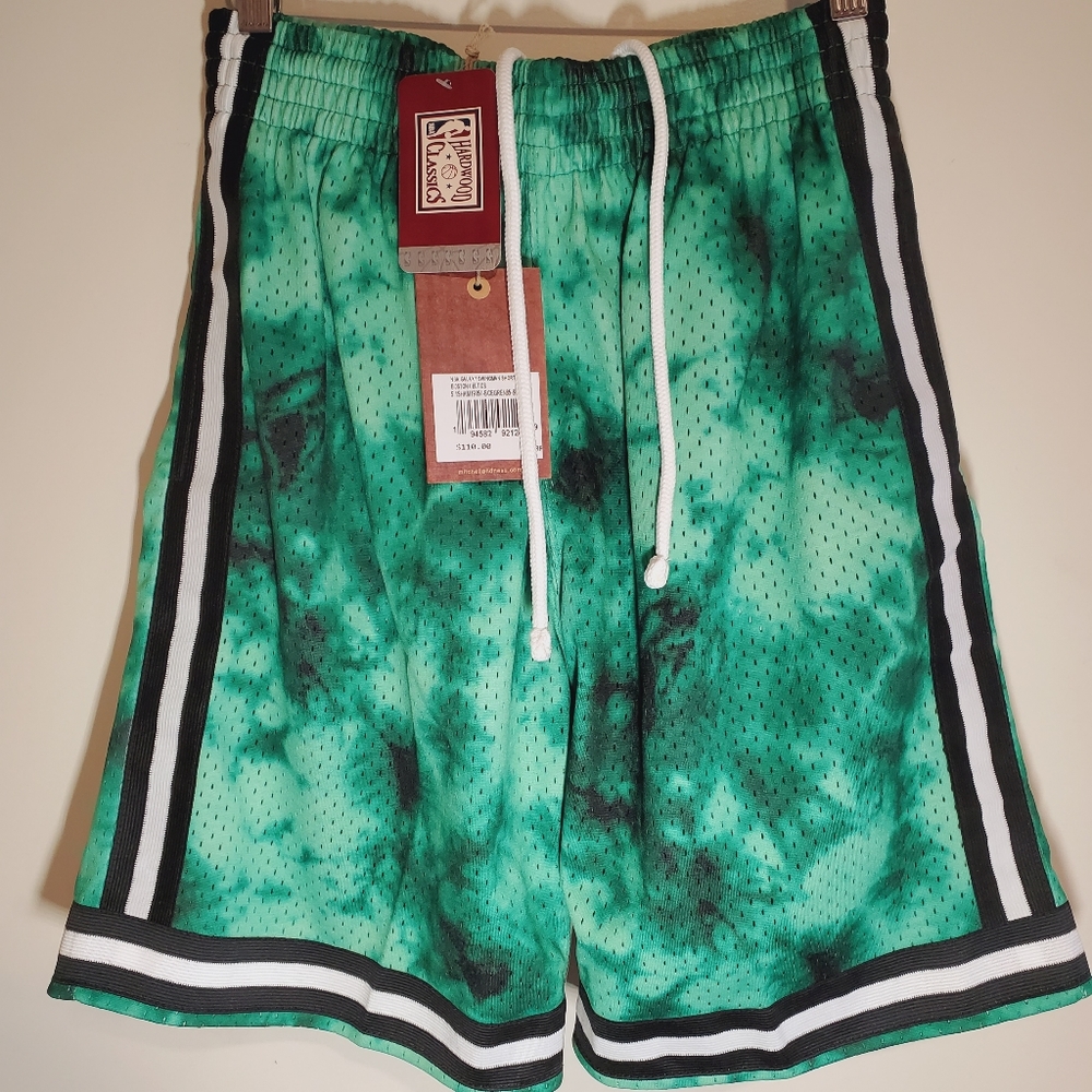 Mitchell & Ness Boston Celtics Shorts NBA Galaxy Swingman Green Multiple Sizes - Picture 11 of 16